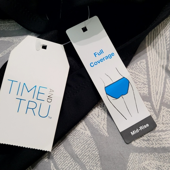 Time & Tru Mid-Rise Cinch Bikini Bottoms - Picture 8 of 8